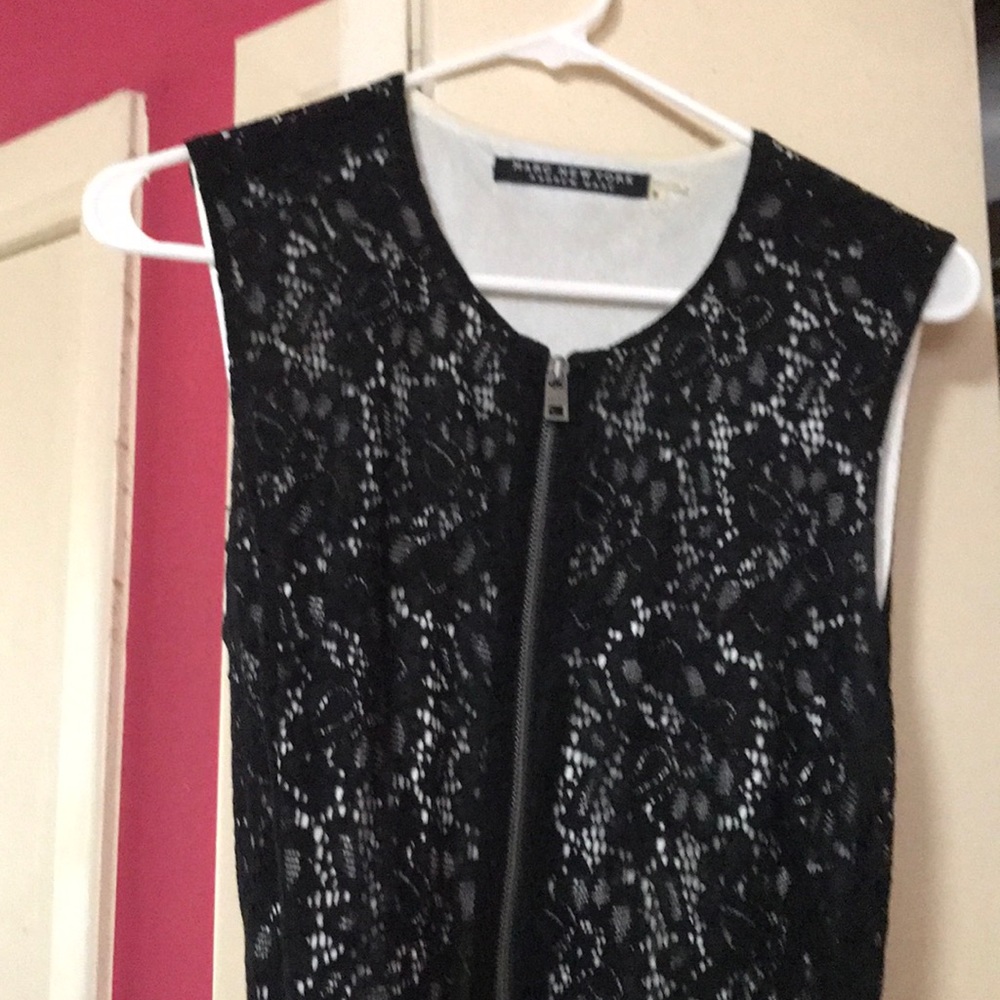 Marc black knit lace dress